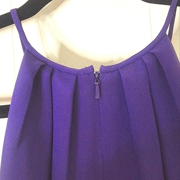 Jay Godfrey Hagen Silk Halter Mini Shift Dress Size 0 Purple Colorblock - Picture 9 of 11